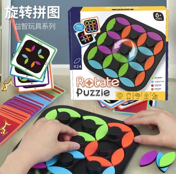 Rotating puzzle board