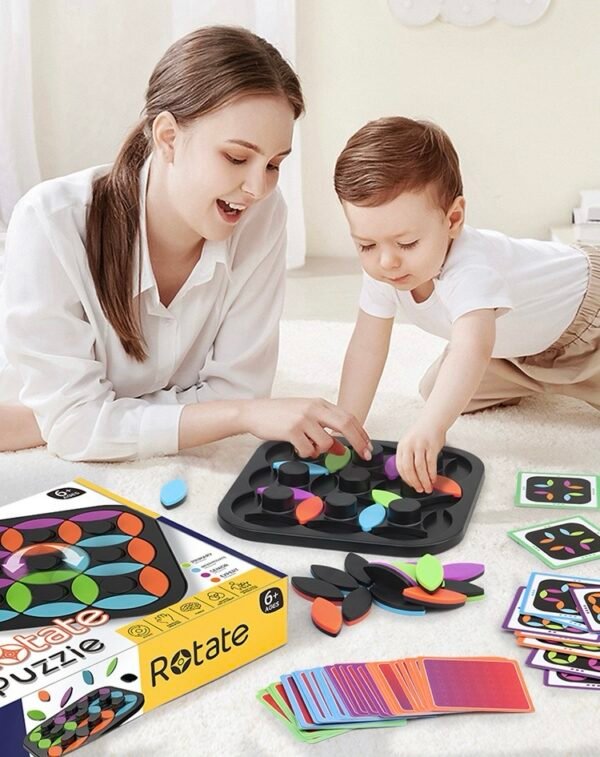 Rotating puzzle board